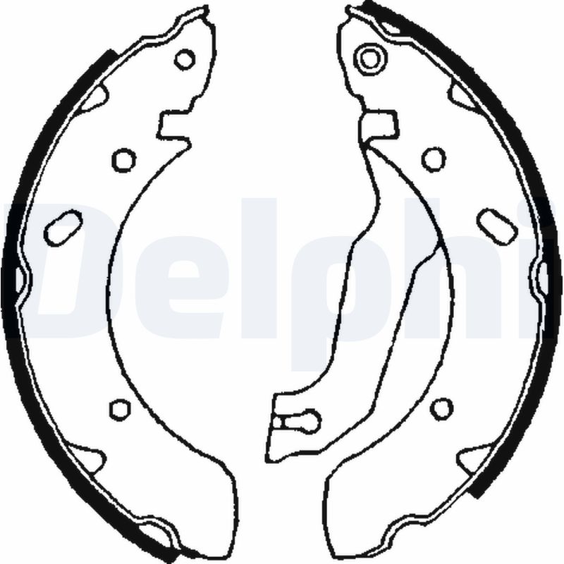 DELPHI LS1610 Kit ganasce freno