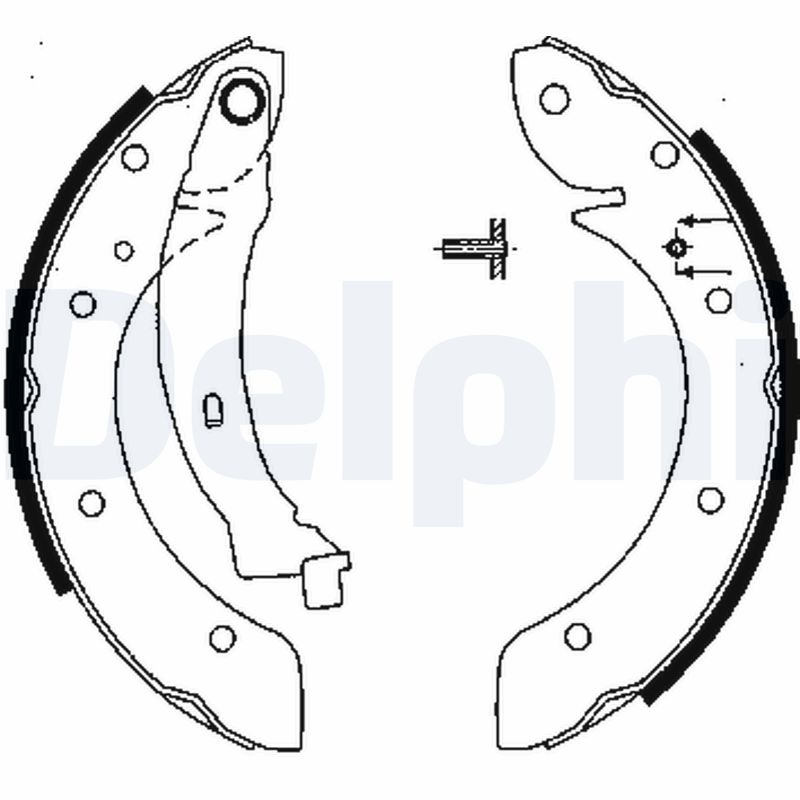 DELPHI LS1838 Kit ganasce freno-Kit ganasce freno-Ricambi Euro