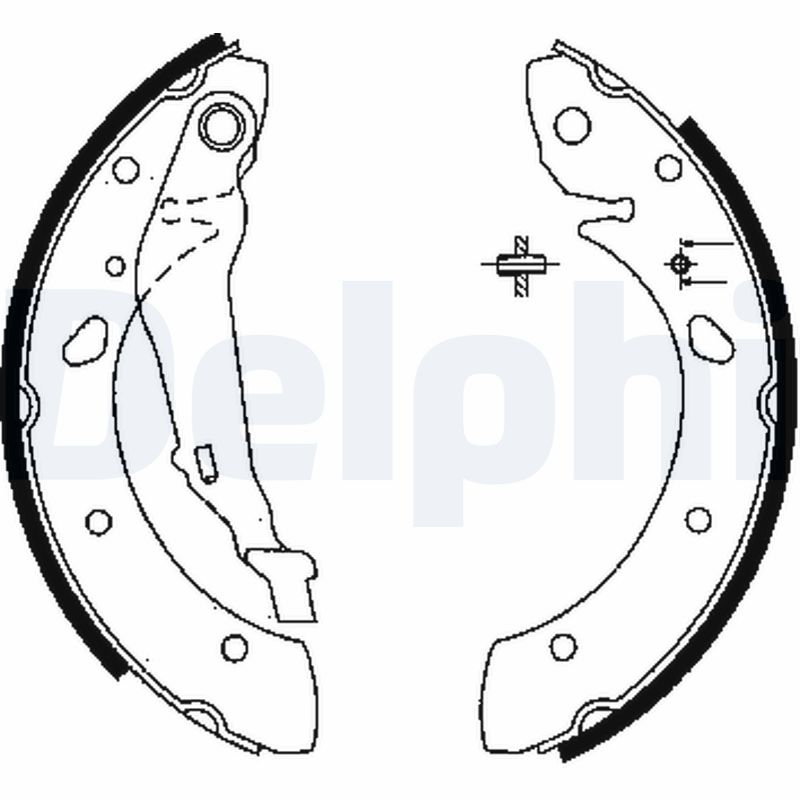 DELPHI LS1843 Kit ganasce freno-Kit ganasce freno-Ricambi Euro