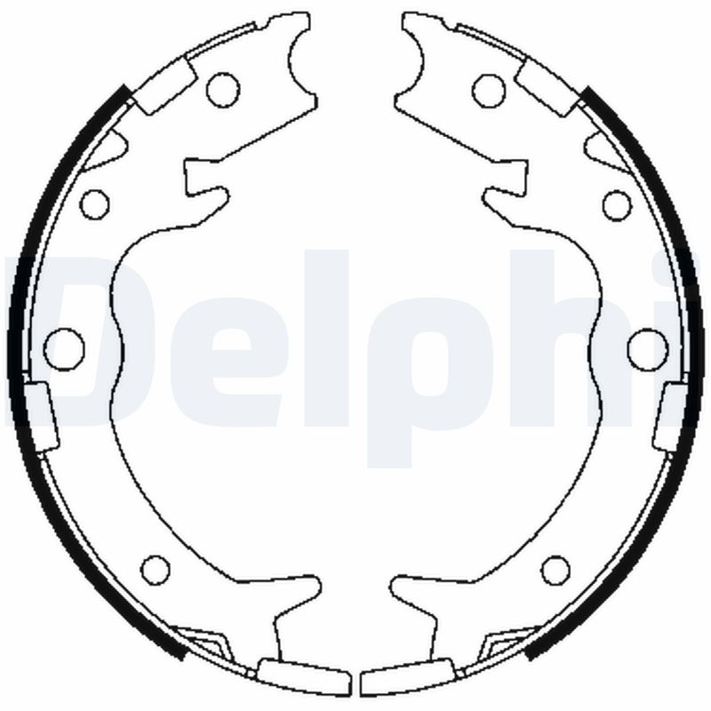 DELPHI LS1900 Kit ganasce, Freno stazionamento