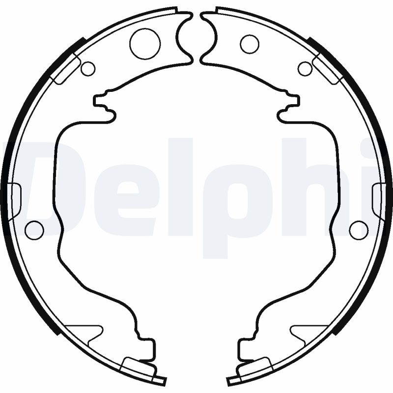 DELPHI LS2026 Kit ganasce, Freno stazionamento-Kit ganasce, Freno stazionamento-Ricambi Euro