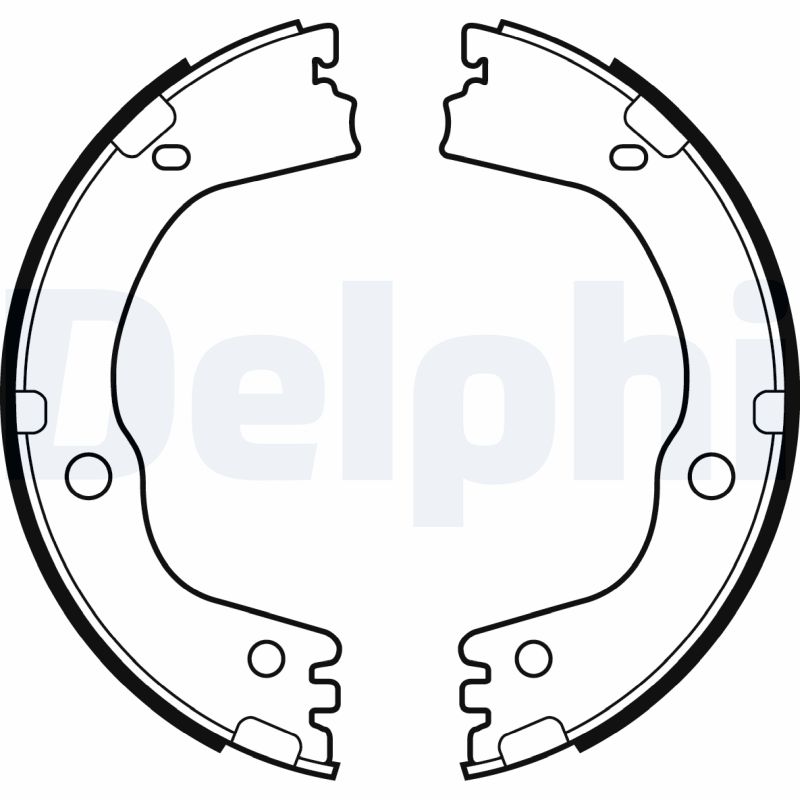 DELPHI LS2081 Kit ganasce, Freno stazionamento