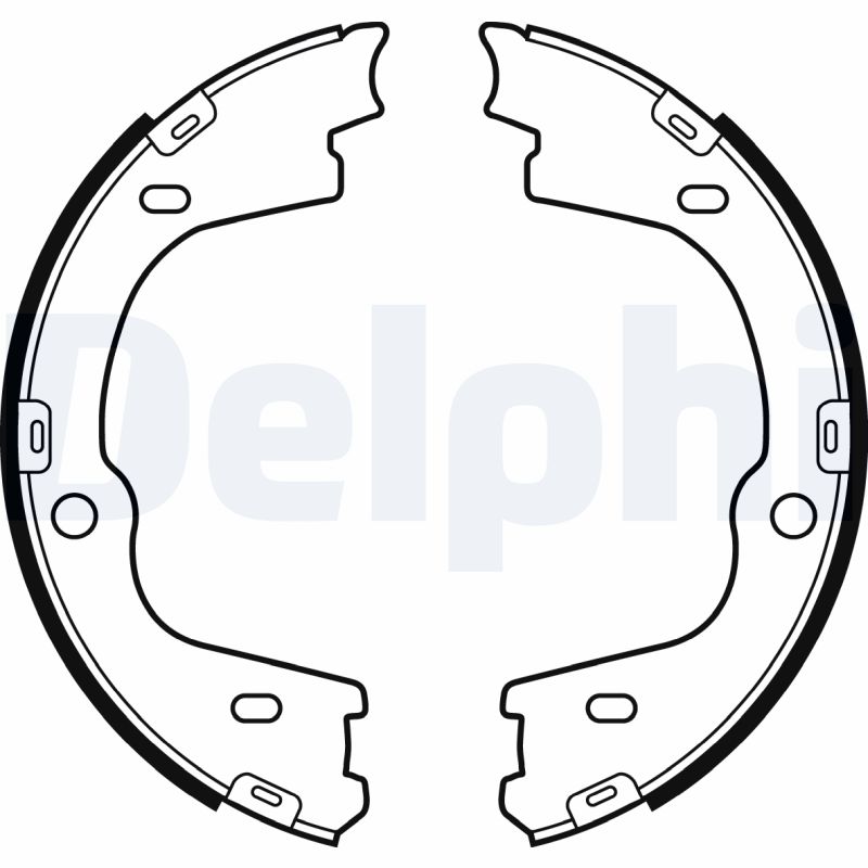 DELPHI LS2086 Kit ganasce, Freno stazionamento