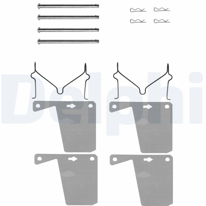 DELPHI LX0028 Kit accessori, Pastiglia freno