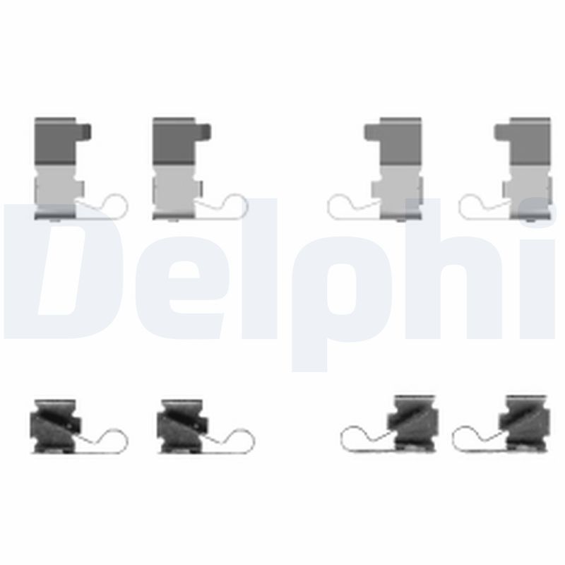 DELPHI LX0434 Kit accessori, Pastiglia freno