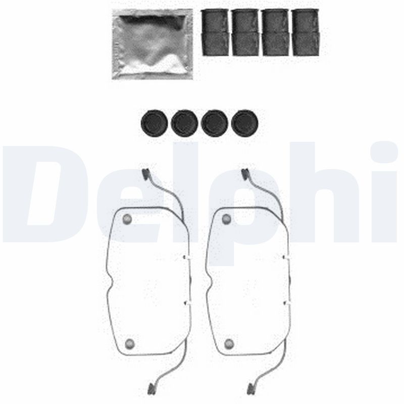 DELPHI LX0574 Kit accessori, Pastiglia freno