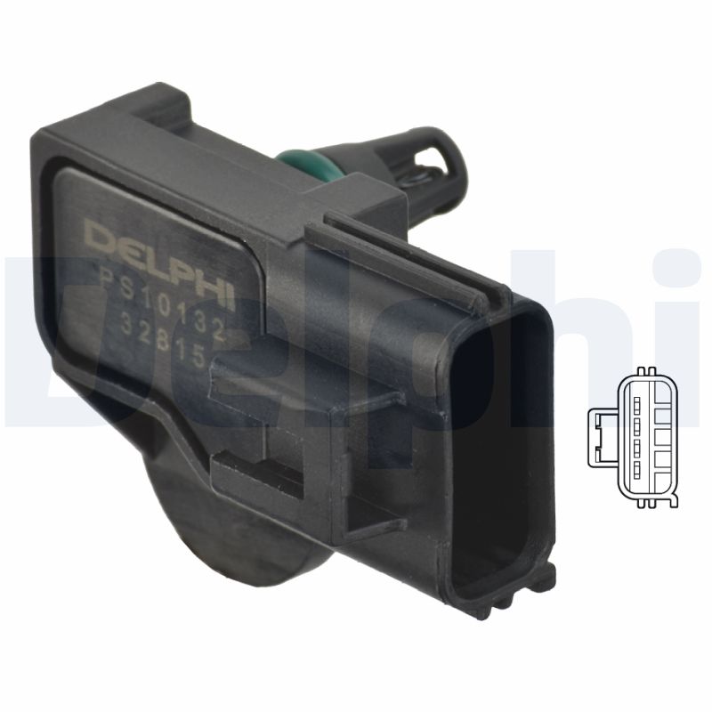 DELPHI PS10132 Sensore, Pressione collettore d'aspirazione-Sensore, Pressione collettore d'aspirazione-Ricambi Euro