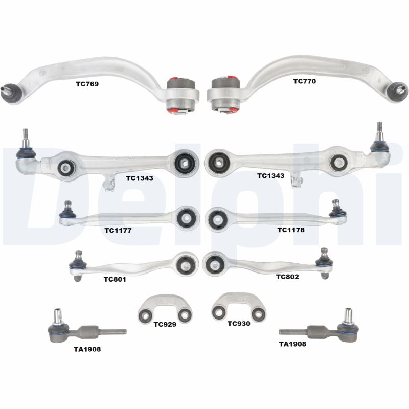 DELPHI TC1900KIT Kit riparazione, Braccio trasversale-Kit riparazione, Braccio trasversale-Ricambi Euro