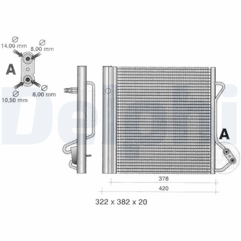 DELPHI TSP0225320 Condensatore, Climatizzatore