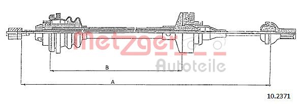 METZGER 10.2371 Seilzug, Kupplungsbetätigung