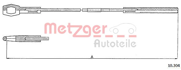 METZGER 10.304 Seilzug, Kupplungsbetätigung