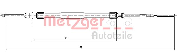 METZGER 10.4136 Seilzug, Feststellbremse