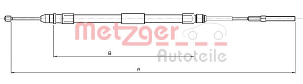 METZGER 10.4137 Seilzug, Feststellbremse