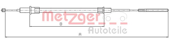 METZGER 10.4153 Seilzug, Feststellbremse