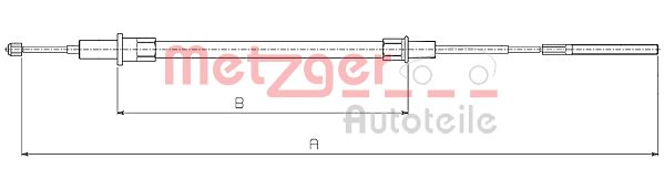 METZGER 10.4154 Seilzug, Feststellbremse