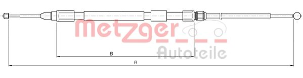 METZGER 10.4158 Seilzug, Feststellbremse