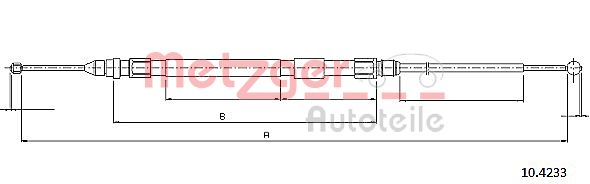 METZGER 10.4233 GREENPARTS Seilzug, Feststellbremse