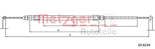 METZGER 10.4234 Seilzug, Feststellbremse