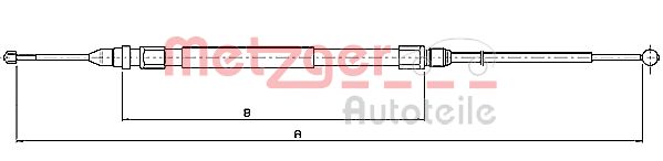 METZGER 10.4235 Seilzug, Feststellbremse