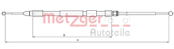 METZGER 10.4267 Seilzug, Feststellbremse