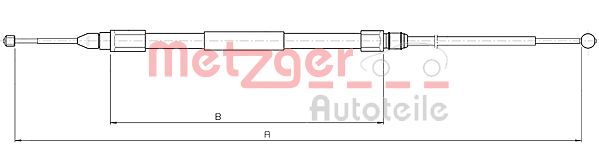 METZGER 10.4268 Seilzug, Feststellbremse