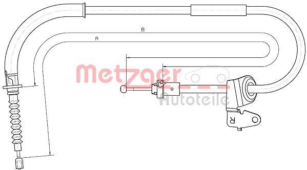 METZGER 10.4302 Seilzug, Feststellbremse