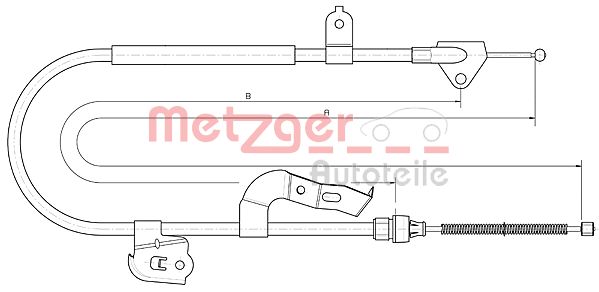 METZGER 10.4510 Seilzug, Feststellbremse