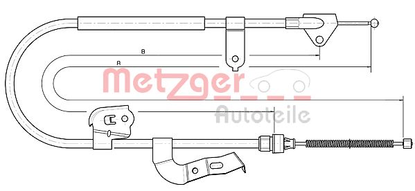 METZGER 10.4511 Seilzug, Feststellbremse