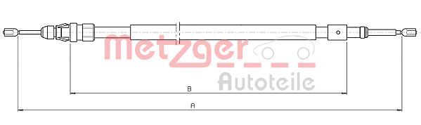 METZGER 10.4523 Seilzug, Feststellbremse