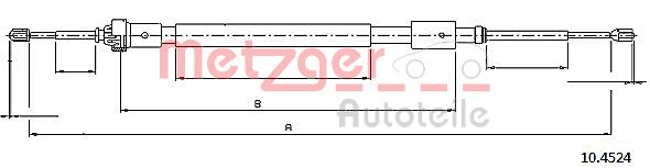METZGER 10.4524 Seilzug, Feststellbremse