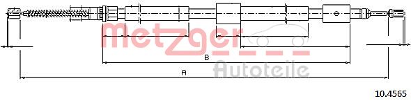 METZGER 10.4565 Seilzug, Feststellbremse