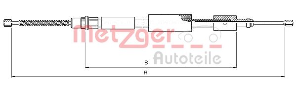 METZGER 10.4573 Seilzug, Feststellbremse