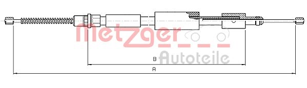 METZGER 10.4574 Seilzug, Feststellbremse