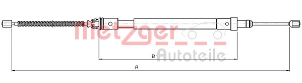 METZGER 10.4575 Seilzug, Feststellbremse