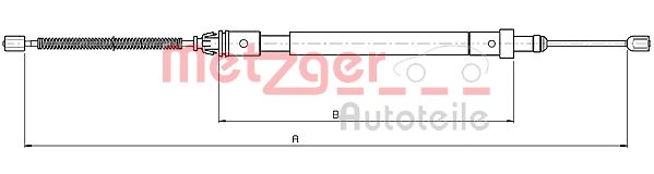 METZGER 10.4576 Seilzug, Feststellbremse
