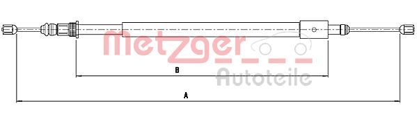 METZGER 10.4577 Seilzug, Feststellbremse
