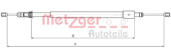 METZGER 10.4578 Seilzug, Feststellbremse