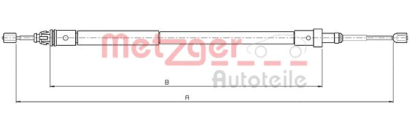 METZGER 10.4581 Seilzug, Feststellbremse