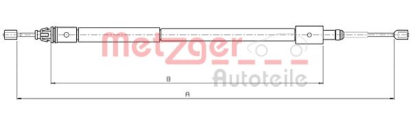 METZGER 10.4582 Seilzug, Feststellbremse