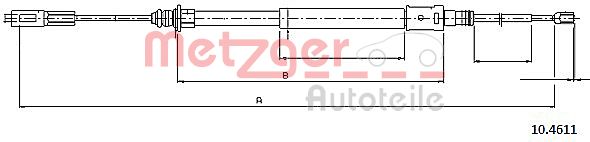 METZGER 10.4611 Seilzug, Feststellbremse