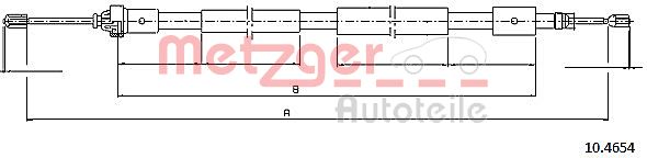 METZGER 10.4654 Seilzug, Feststellbremse