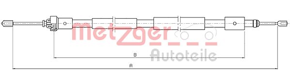 METZGER 10.4655 Seilzug, Feststellbremse