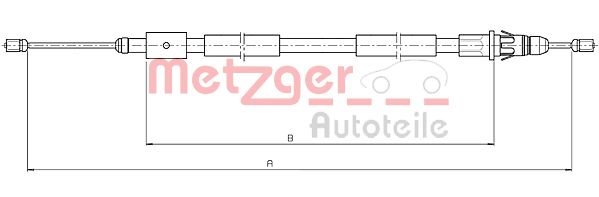 METZGER 10.4657 Seilzug, Feststellbremse