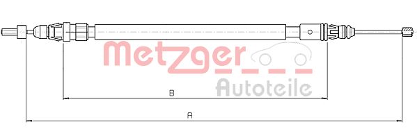 METZGER 10.4663 Seilzug, Feststellbremse