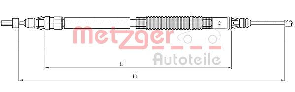 METZGER 10.4664 Seilzug, Feststellbremse