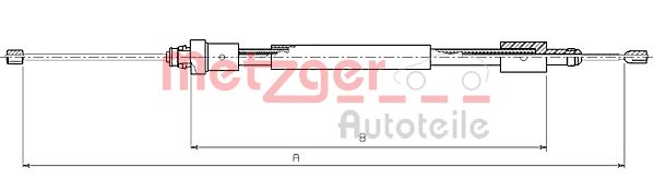 METZGER 10.4705 Seilzug, Feststellbremse