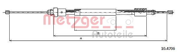 METZGER 10.4706 Seilzug, Feststellbremse