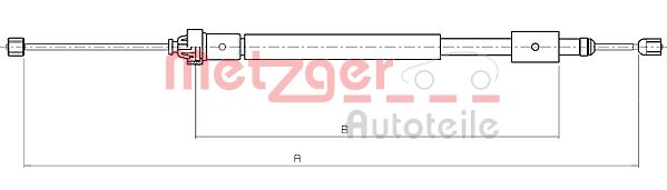 METZGER 10.4707 Seilzug, Feststellbremse