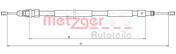 METZGER 10.4708 Seilzug, Feststellbremse