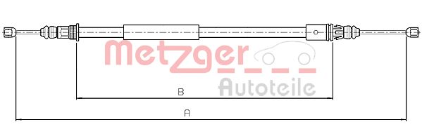 METZGER 10.4713 Seilzug, Feststellbremse